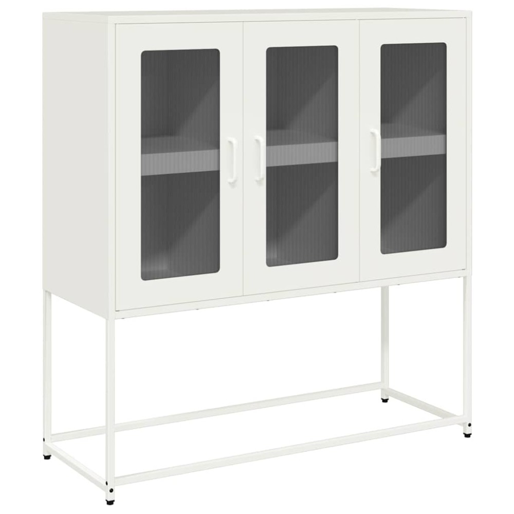 vidaXL Dulap, alb, 100,5x39x107 cm, oțel laminat la rece
