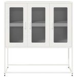 vidaXL Dulap, alb, 100,5x39x107 cm, oțel laminat la rece