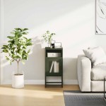 vidaXL Noptieră, verde măslină, 36x39x78 cm, oțel laminat la rece