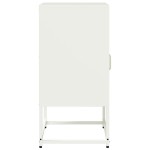 vidaXL Noptieră, alb, 36x39x78 cm, oțel laminat la rece