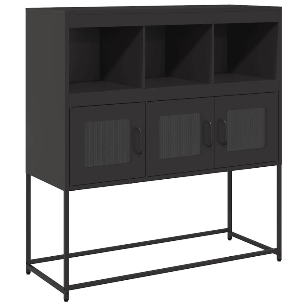 vidaXL Dulap, negru, 100,5x39x107 cm, oțel laminat la rece