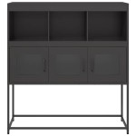 vidaXL Dulap, negru, 100,5x39x107 cm, oțel laminat la rece