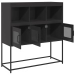 vidaXL Dulap, negru, 100,5x39x107 cm, oțel laminat la rece
