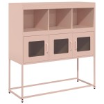 vidaXL Dulap, roz, 100,5x39x107 cm, oțel laminat la rece