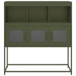 vidaXL Dulap, verde măsliniu, 100,5x39x107 cm, oțel laminat la rece
