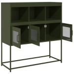 vidaXL Dulap, verde măsliniu, 100,5x39x107 cm, oțel laminat la rece