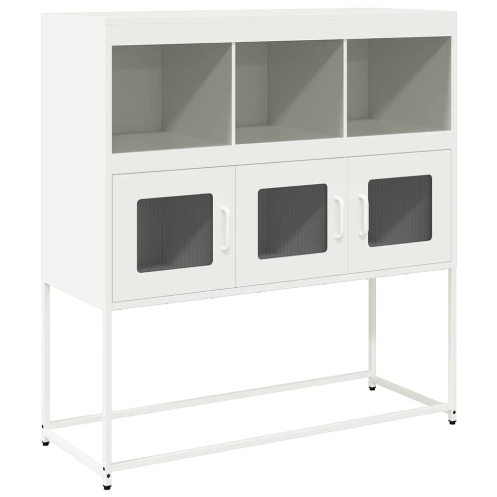 vidaXL Dulap, alb, 100,5x39x107 cm, oțel laminat la rece