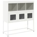 vidaXL Dulap, alb, 100,5x39x107 cm, oțel laminat la rece