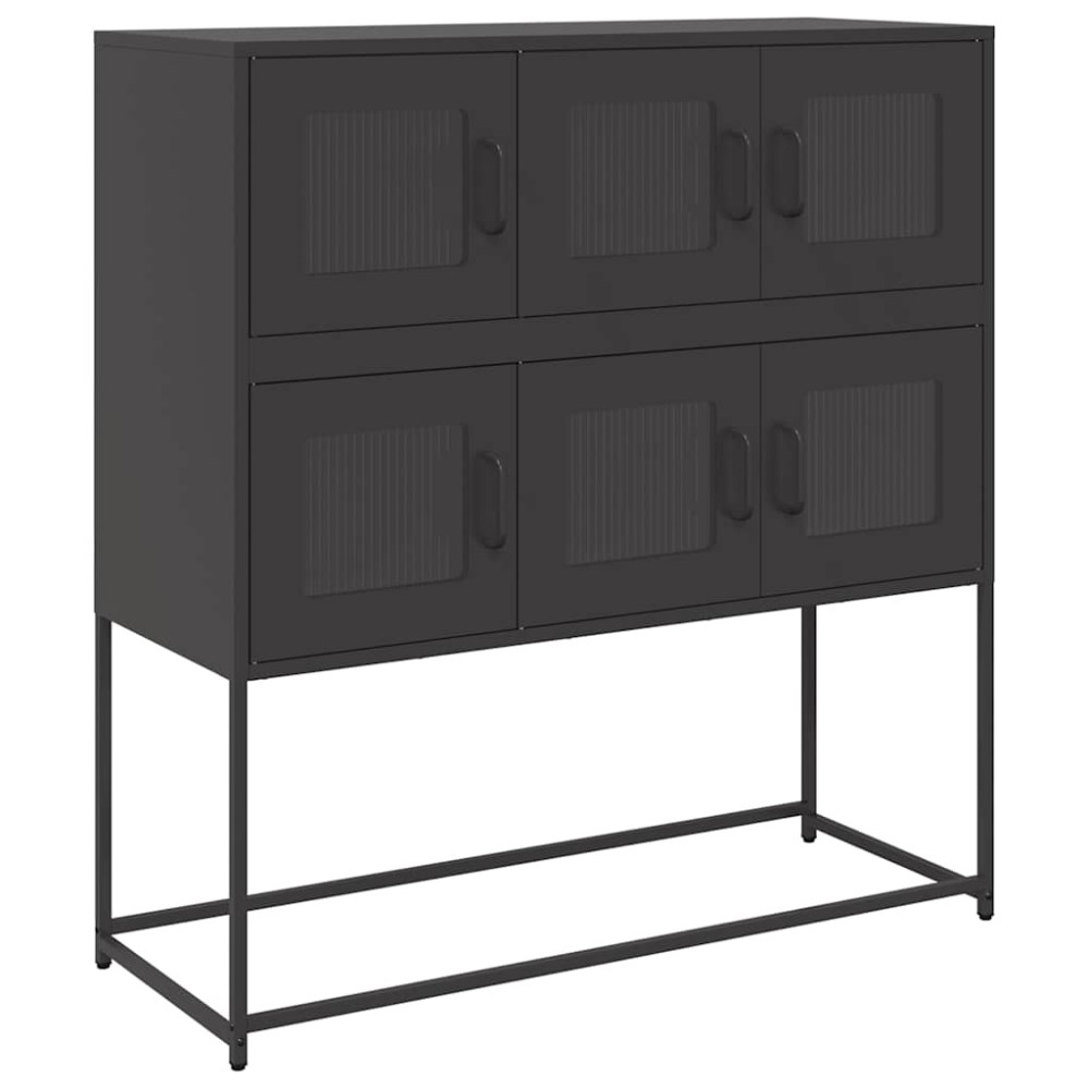 vidaXL Dulap, negru, 100,5x39x107 cm, oțel laminat la rece