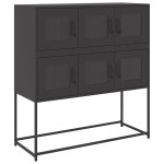vidaXL Dulap, negru, 100,5x39x107 cm, oțel laminat la rece