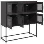 vidaXL Dulap, negru, 100,5x39x107 cm, oțel laminat la rece
