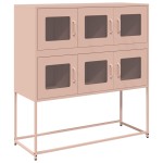 vidaXL Dulap, roz, 100,5x39x107 cm, oțel laminat la rece vidaXL Dulap, roz, 100,5x39x107 cm, oțel laminat la rece