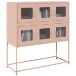 vidaXL Dulap, roz, 100,5x39x107 cm, oțel laminat la rece vidaXL Dulap, roz, 100,5x39x107 cm, oțel laminat la rece