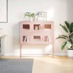 vidaXL Dulap, roz, 100,5x39x107 cm, oțel laminat la rece vidaXL Dulap, roz, 100,5x39x107 cm, oțel laminat la rece