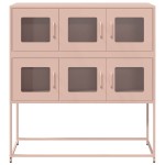 vidaXL Dulap, roz, 100,5x39x107 cm, oțel laminat la rece vidaXL Dulap, roz, 100,5x39x107 cm, oțel laminat la rece