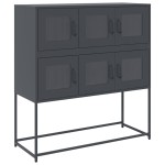vidaXL Dulap, antracit, 100,5x39x107 cm, oțel laminat la rece vidaXL Dulap, antracit, 100,5x39x107 cm, oțel laminat la rece