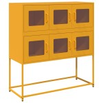 vidaXL Dulap, galben muștar, 100,5x39x107 cm, oțel laminat la rece vidaXL Dulap, galben muștar, 100,5x39x107 cm, oțel laminat la rece