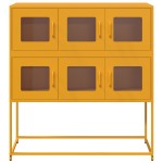 vidaXL Dulap, galben muștar, 100,5x39x107 cm, oțel laminat la rece vidaXL Dulap, galben muștar, 100,5x39x107 cm, oțel laminat la rece