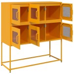vidaXL Dulap, galben muștar, 100,5x39x107 cm, oțel laminat la rece vidaXL Dulap, galben muștar, 100,5x39x107 cm, oțel laminat la rece