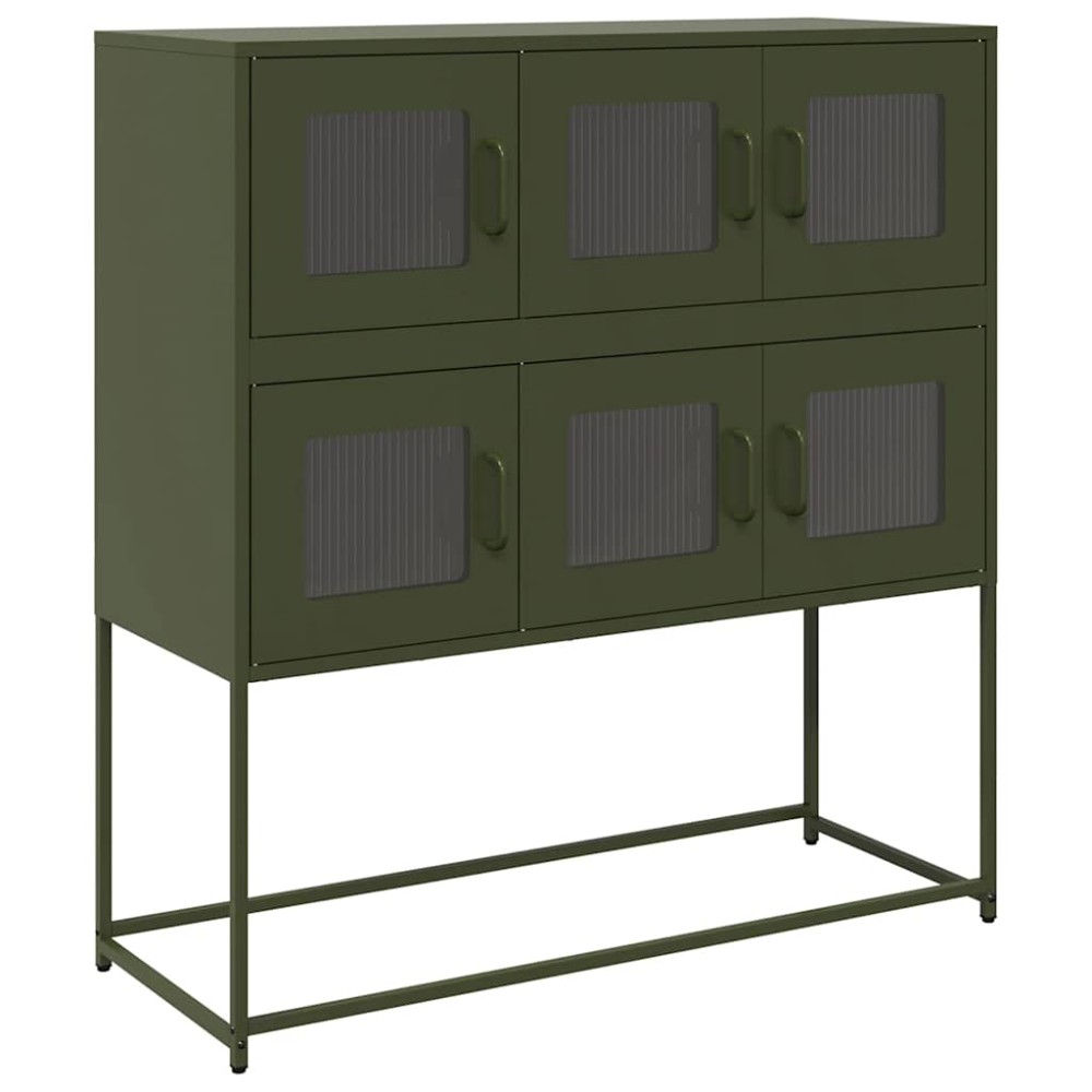vidaXL Dulap, verde măsliniu, 100,5x39x107 cm, oțel laminat la rece