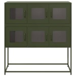vidaXL Dulap, verde măsliniu, 100,5x39x107 cm, oțel laminat la rece