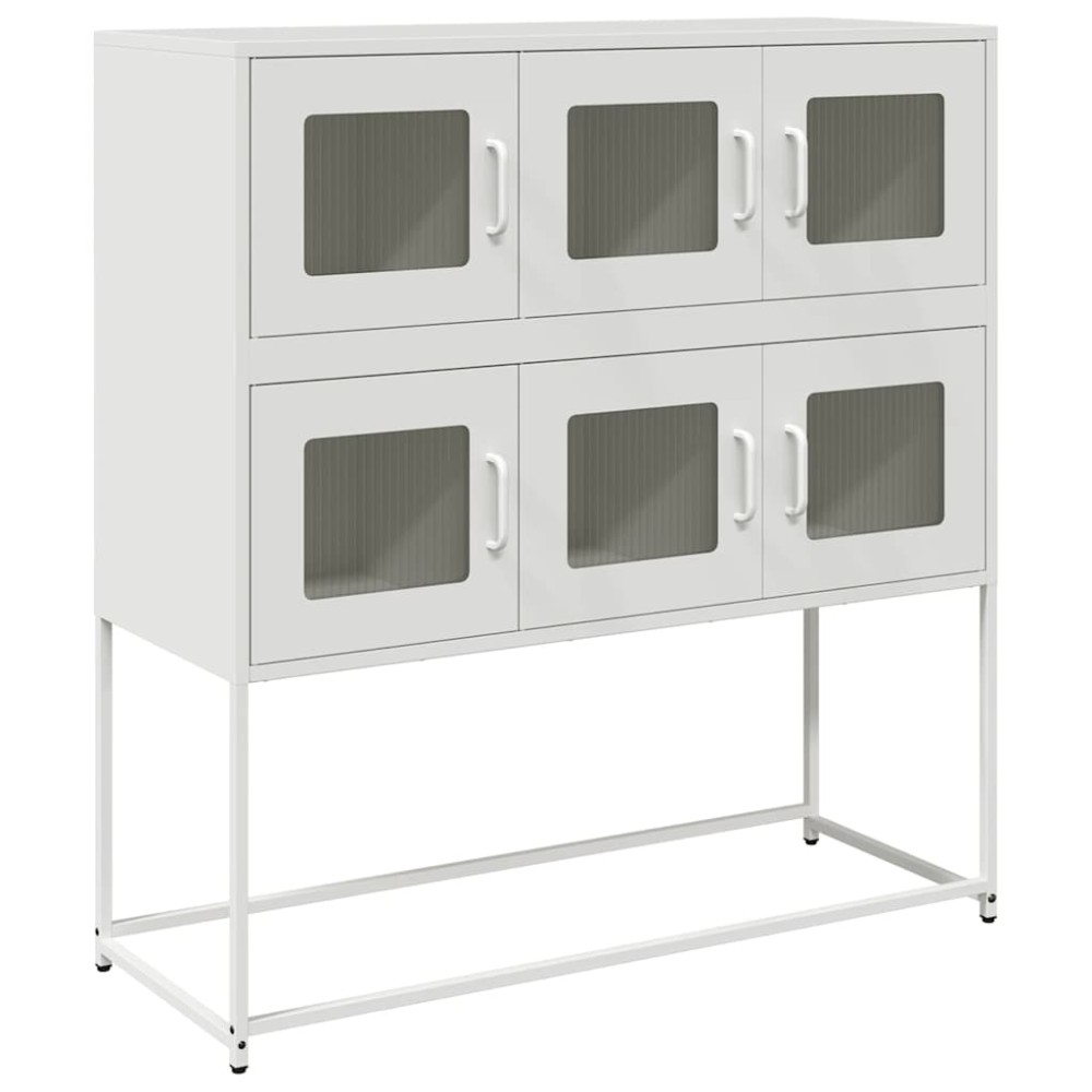 vidaXL Dulap, alb, 100,5x39x107 cm, oțel laminat la rece