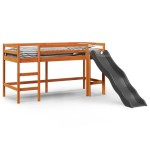 vidaXL Pat pentru copii fără saltea maro 80x200 cm lemn masiv pin