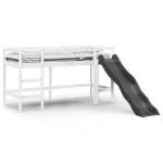 vidaXL Pat pentru copii fără saltea, alb, 90x200 cm, lemn masiv de pin