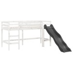 vidaXL Pat pentru copii fără saltea, alb, 90x200 cm, lemn masiv de pin