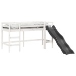 vidaXL Pat pentru copii fără saltea, alb, 90x200 cm, lemn masiv de pin