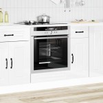 vidaXL Dulap pentru cuptor „Kalmar” din lemn prelucrat alb lucios