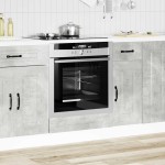 vidaXL Dulap pentru cuptor „Kalmar” Lemn prelucrat gri beton