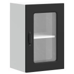 vidaXL Dulap de bucătărie cu ușă din sticlă „Kalmar” din lemn negru