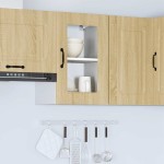 vidaXL Dulap bucătărie cu ușă sticlă Kalmar lemn de stejar de Sonoma vidaXL Dulap bucătărie cu ușă sticlă Kalmar lemn de stejar de Sonoma