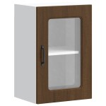 vidaXL Dulap de bucătărie cu ușă din sticlă "Kalmar" lemn stejar maro