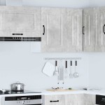 vidaXL Dulap de bucătărie „Kalmar” Lemn prelucrat gri beton