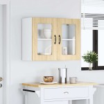 vidaXL Dulap bucătărie cu ușă sticlă Kalmar lemn de stejar de Sonoma vidaXL Dulap bucătărie cu ușă sticlă Kalmar lemn de stejar de Sonoma