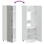 vidaXL Dulap de bucătărie „Kalmar” Lemn stratificat gri Sonoma vidaXL Dulap de bucătărie „Kalmar” Lemn stratificat gri Sonoma