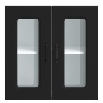 vidaXL Dulap de bucătărie cu ușă din sticlă „Kalmar” din lemn negru