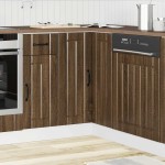 vidaXL Dulap de bază pe colț de bucătărie „Lucca” stejar maro din lemn vidaXL Dulap de bază pe colț de bucătărie „Lucca” stejar maro din lemn