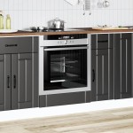 vidaXL Dulap pentru cuptor „Lucca” lemn negru prelucrat vidaXL Dulap pentru cuptor „Lucca” lemn negru prelucrat