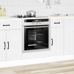 vidaXL Dulap pentru cuptor „Lucca” din lemn prelucrat alb lucios