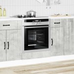 vidaXL Dulap pentru cuptor „Lucca” Lemn prelucrat gri beton