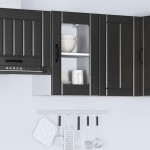 vidaXL Dulap de bucătărie cu ușă din sticlă „Lucca” negru