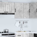 vidaXL Dulap de bucătărie „Lucca” Lemn prelucrat gri beton
