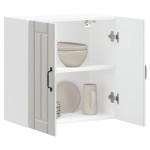 vidaXL Dulap de bucatarie "Lucca" din lemn prelucrat alb lucios