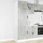 vidaXL Dulap de bucătărie „Lucca” Lemn prelucrat gri beton