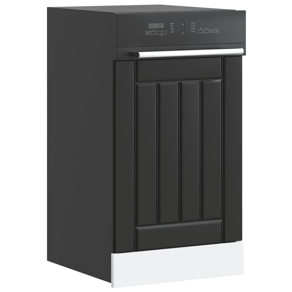 vidaXL Panou pentru mașină de spălat vase „Lucca” lemn negru prelucrat
