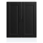 vidaXL Dulap de bază de bucătărie „Porto” din lemn negru prelucrat