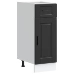 vidaXL Dulap de bază de bucătărie „Porto” din lemn negru prelucrat